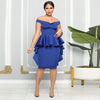 CM.YAYA Women Zipper Side Ruffles Off Shoulder Short Sleeve V-neck Bodycon Midi Dress 2023 Club Evening Sexy Party Dresses