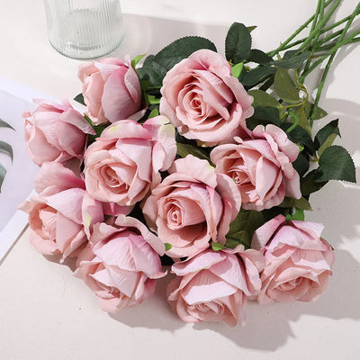 1/5pcs Artificial Rose Flowers Red Fake Flower Branches DIY Wedding Bouquet Home Decoration Birthday Party Valentines Day Gift