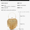 Rhinestone Evening Bag Heart Pattern Silver Handbag Womens Diamond Tassel Banquet Clutch And Purse Wedding Bridal Prom Wallets