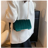 Neon Red Flap Chain Square Bag Velor Leather Fashionable Dating Gift Shoulder & Crossbody Bag With Chain Strap For Women