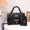 Flip Top Buckle Design Handbag Shoulder Bag with Adjustable Strap, Stylish Crossbody Purse for Women Tote Bag with Mini Pouch