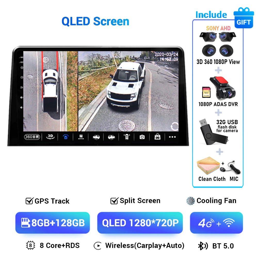 Android 14 Carplay Car Radio Stereo Multimedia Video Player For Citroen Berlingo 2019 Peugeot Partner Rifter 2020 For Opel Combo