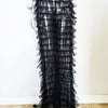 Cryptographic Fashion Tiered Mesh Sheer Flare Pants Rave Festival Outfits for Women Halloween Sexy Pants Streetwear Bottoms