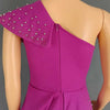 High Waist Strapless Jumpsuit Rivet Collar Lady Evening and Party Tube Top Jumpsuit for Women Elegant Sexy Birthday Jumpsuit
