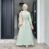 Clothes for Muslim Women Solid Robe Malay Turkey Dubai Zipper Cardigan Robe Fashion Simplicity Summer Dress Abayas for Women