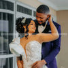 Nigeria Mermaid Wedding Dresses for Bride Sheer Neck Long Sleeve Side Split Ruffles Africa Wedding Reception Gowns Customized
