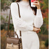 Bags for Women, Printed Fashionable Hand-Held Locks, Commuting Small Square Bag, Fashionable and Versatile Shoulder Crossbody Ba