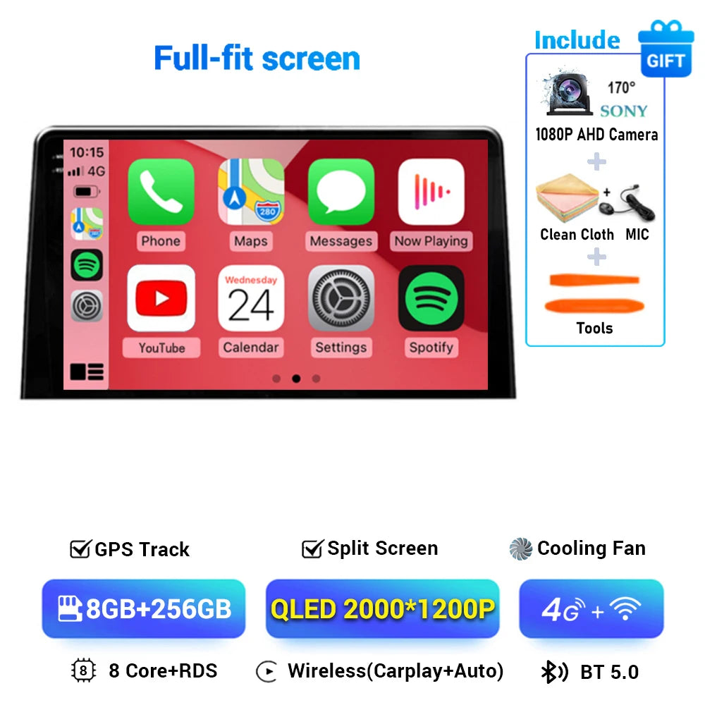 Android 14 Carplay Car Radio Stereo Multimedia Video Player For Citroen Berlingo 2019 Peugeot Partner Rifter 2020 For Opel Combo