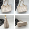 Luxury Old Money Tote Bag - Printed PU with Metal Chain Strap,Spacious & Lightweight for Women Commuting Travel