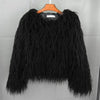 New Autumn Winter Warm Women Faux Fur Coat Loose Black White Pink Plush Coat Female Fur Jacket - MAGUSTA BEAUTY