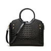 New Fashionable Large Capacity Crocodile Pattern Handbag Trendy Women's Crossbody Bag Quality Single Shoulder Bag Motorcycle Equ