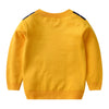 Autumn and winter boy warm sweater plaid lattice long -sleeved sweater college style baby boy knit sweater