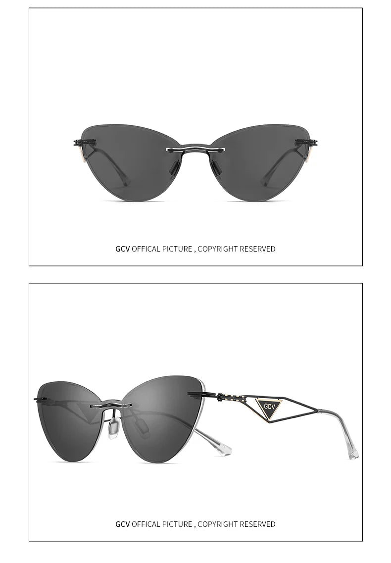GCV Brand new Women 2 In 1 Polarized Sunglasses Anti blue light glasses butterfly frame multifunctional Medical applicability
