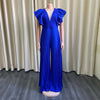 White Blue Yellow Red One-piece Short Sleeve Overalls For Women Pants Jumpsuit Wedding Evening Party Clothing Plus Size Bodysuit