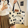 Snoopy Canvas Bag High Capacity Bag Canvas Shoulder Bag Cartoon Snoopy Women's Cute Handbag Printed Leisure Tote Bag Gifts
