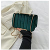 Neon Red Flap Chain Square Bag Velor Leather Fashionable Dating Gift Shoulder & Crossbody Bag With Chain Strap For Women