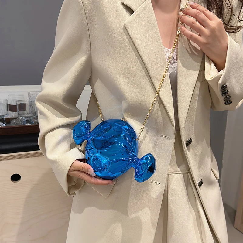 Acrylic Evening Clutch Bag For Women Luxury Shoulder Bag Handbag And Crossbody Bags Party Prom Wedding Shiny Candy Design Purse