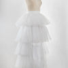 Women Tiered Short Skirts Fluffy Tulle Multi-layer High-Low Petticoat A Line Elastic Waist Underskirt Carnival Party Tutu Skirts