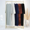 Clothes for Muslim Women Solid Robe Malay Turkey Dubai Zipper Cardigan Robe Fashion Simplicity Summer Dress Abayas for Women