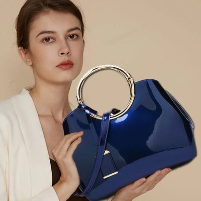 New European and American Fashion Foreign Trade Women'sShoulder Wedding Bag with Bright Surface Shoulder Handheld Bride Bag