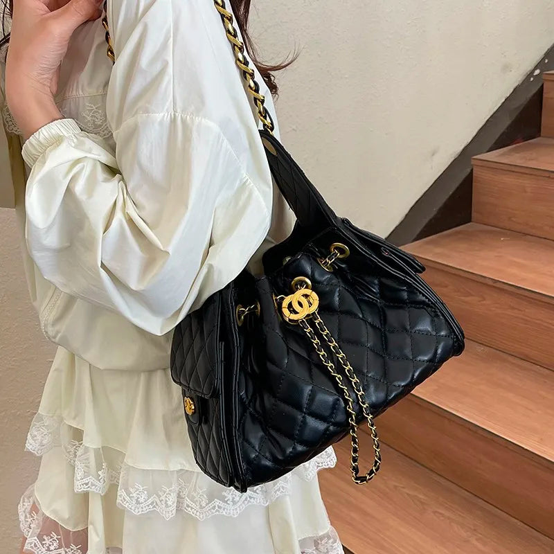 Luxury Brand Women's Handbag Top-Grade Leather Tote Bag Elegant Crossbody Shoulder Purse Ladies Fashion