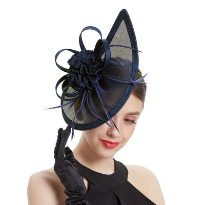 2023 New Tea Party Teardrop Sinamay Fascinator Kentucky Derby Hat Fascinator Pillbox Hat Headband for Cocktail