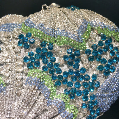 Crystal Wrap Diamond Banquet Clutch Bag Bridal Handbag Flower Rhinestone Evening Bag Metal Chain Diamond Bag Women Vintage Bag