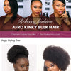 QVR Afro Kinky Bulk Hair No Attachment QVR Afro Curly Bulk Human Hair Rebecca Virgin Remy Dreadlock Natural Color Braids Hair