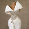3 Designs Formal Evening Dress Heavy Customized Silver Crystals Beading Prom Gown Elegant Wedding Party Dresses Vestido De Noiva