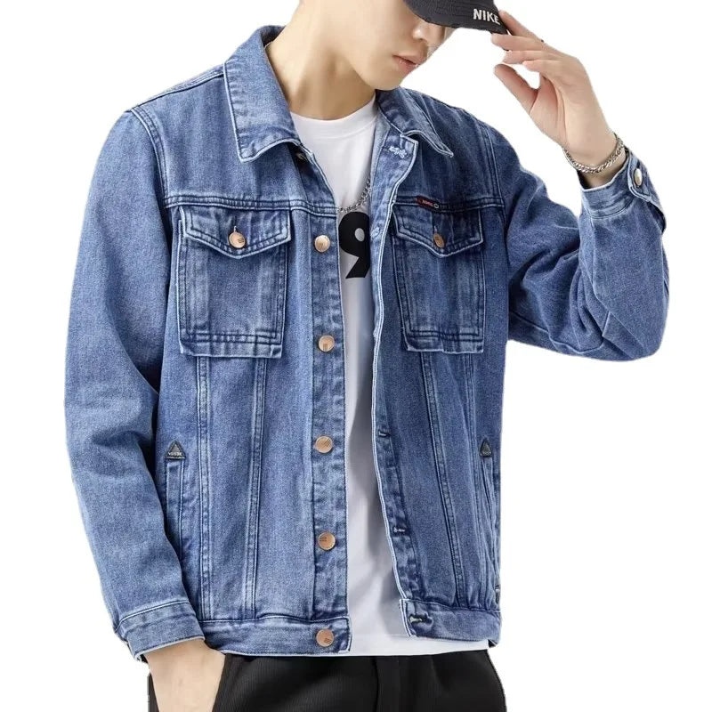 2022 Autumn and Winter New Men's Classic Fashion All-Match Denim Jacket Men's Fleece Thickening Warm High-Quality Jacket S-5XL