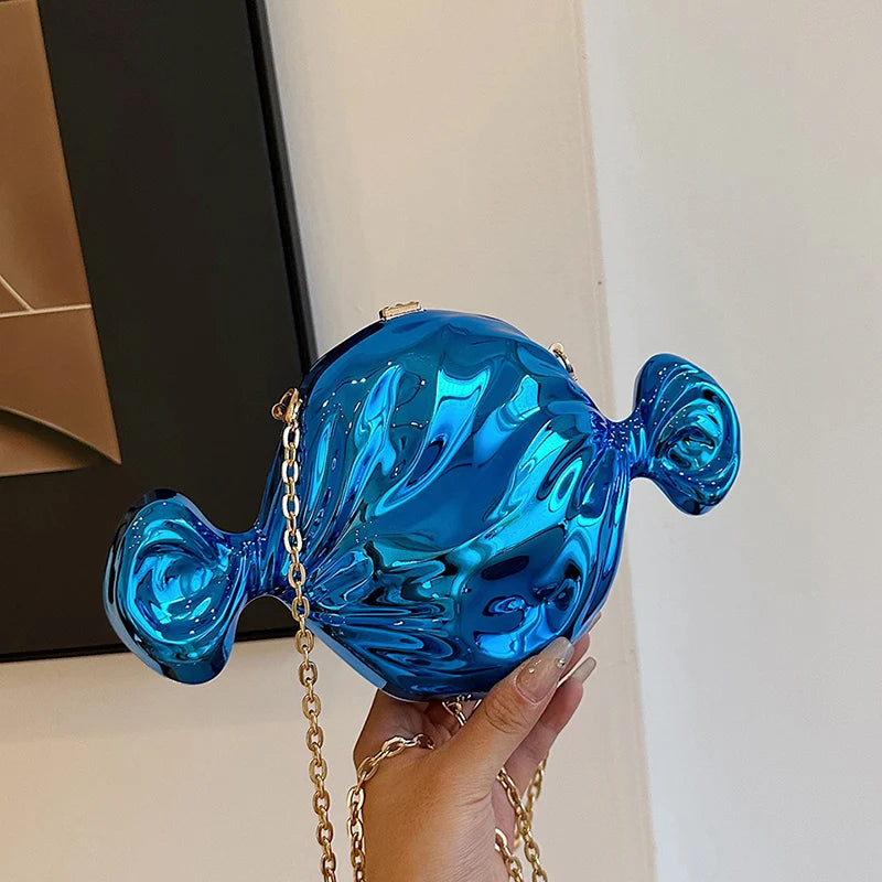 Acrylic Evening Clutch Bag For Women Luxury Shoulder Bag Handbag And Crossbody Bags Party Prom Wedding Shiny Candy Design Purse