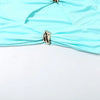VEITCHE Summer Women Hollow Metal Buckle 2 Piece Skirt Sets Sexy Ruche Tops And Split Maxi Skirt Matching Clubwear Outfits