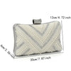 Beading Women Clutch Bags Pearl Hollow Out Metal Chain Shoulder Handbags Flap Glitter Rhinestones Party Dinner Prom Cocktail Eve