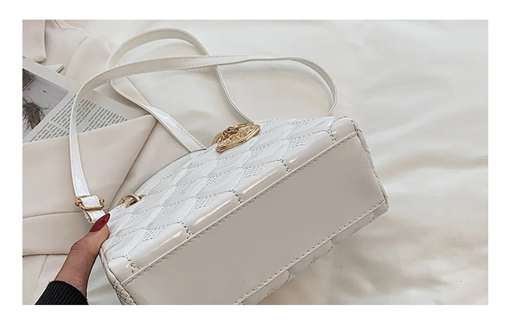 Red Love Patent Leather Bright Surface Handbag High-end Design Sense Wedding Bag Women's New Fashion All-matching Crossbody Bag