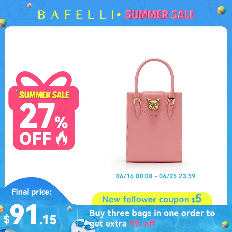 BAFELLI 2025 NEW WOMEN'S HANDBAG CAT LUXURY BRAND DESIGNER ORIGINAL STYLE TRENDING SHOULDER CASUAL BAGS MINI TOTE CROSSBODY