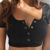 Women ladies Short Sleeve Crop top elegant Plain basic debardeur femme Tank Party bodycon bandage stretch Vest Tee tunique femme