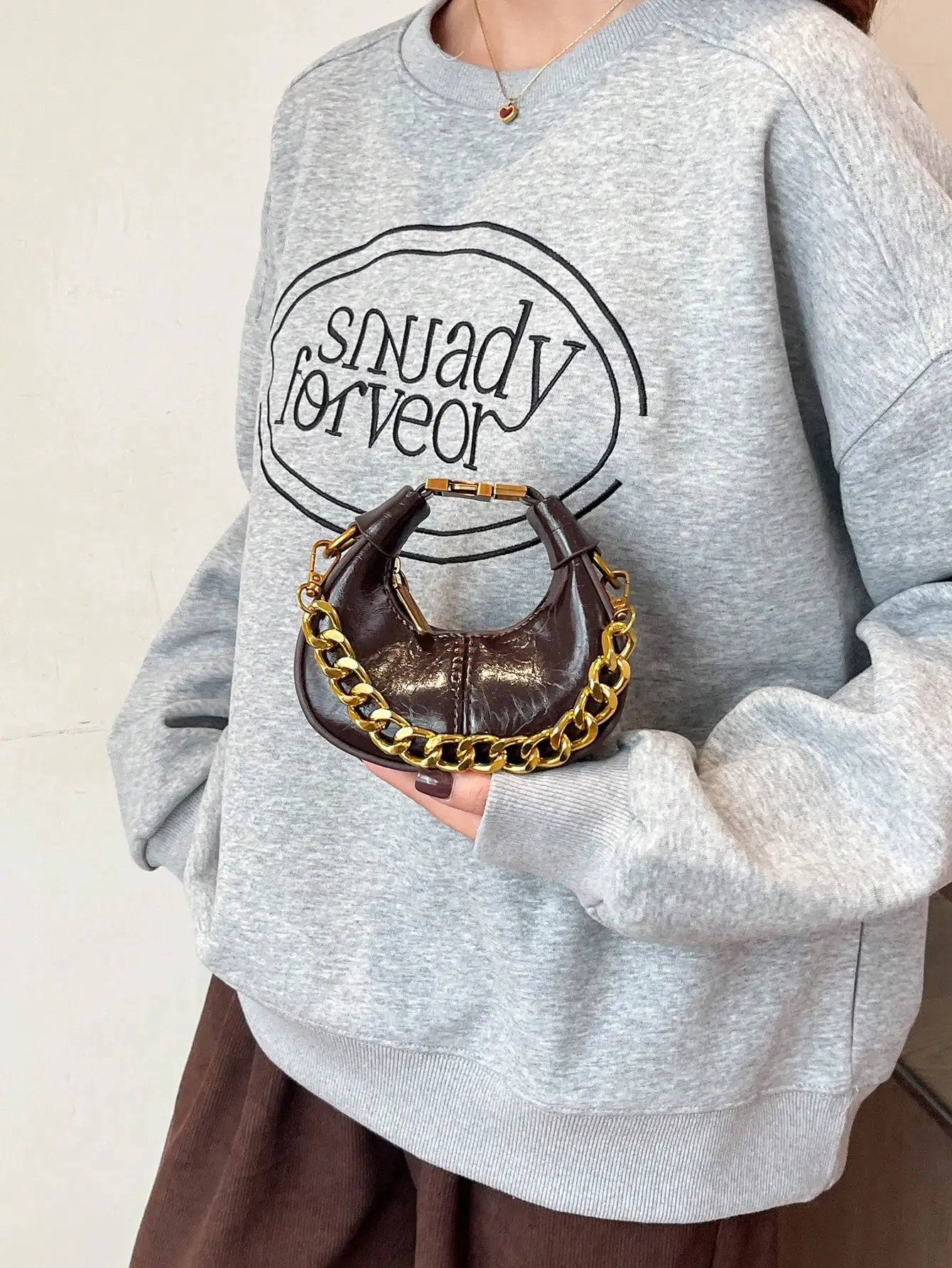 Fashionable Small Handbag, Minimalist Stylish Texture Elegant Style Shoulder Bag, New Casual 	Top Handle Bag For Women