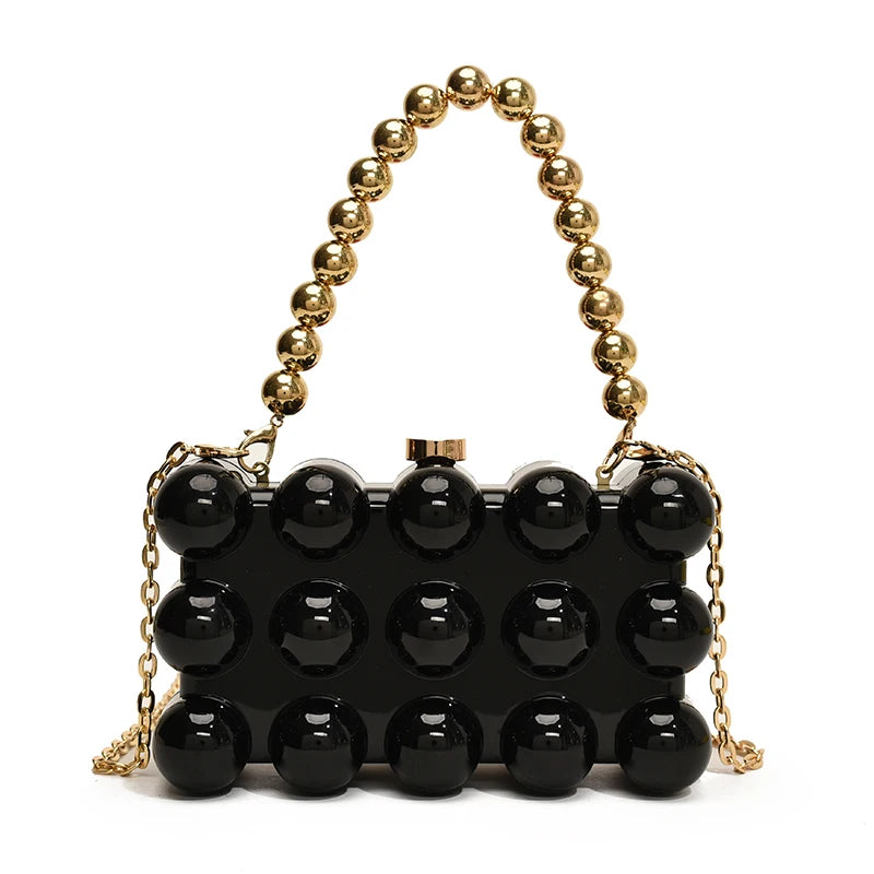 Acrylic Clutch Purse For Women Bubble Crossbody Purse Detachable Strap Square Handbag Wedding Prom Party Leisure Shopping Bag