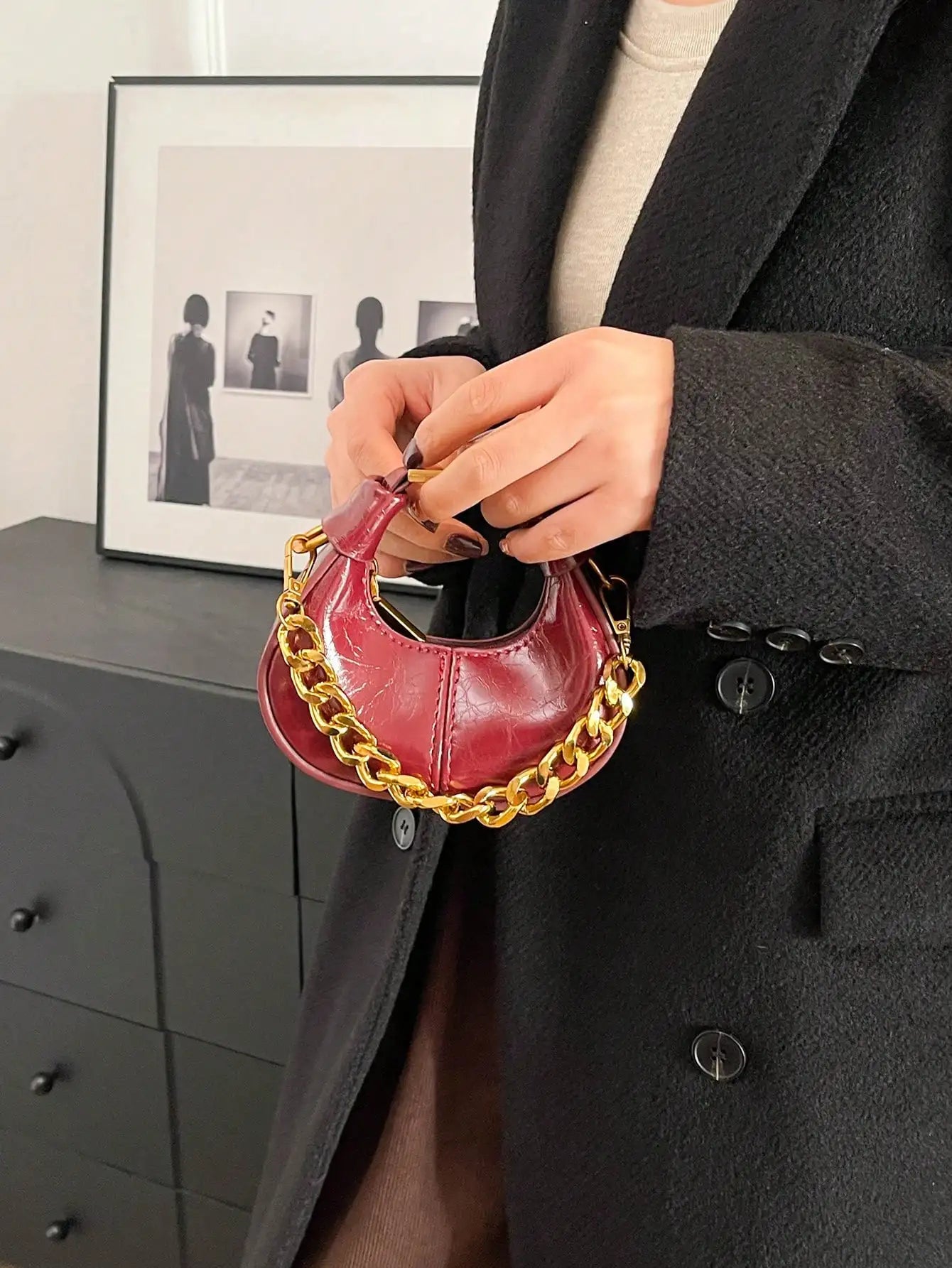 Fashionable Small Handbag, Minimalist Stylish Texture Elegant Style Shoulder Bag, New Casual 	Top Handle Bag For Women