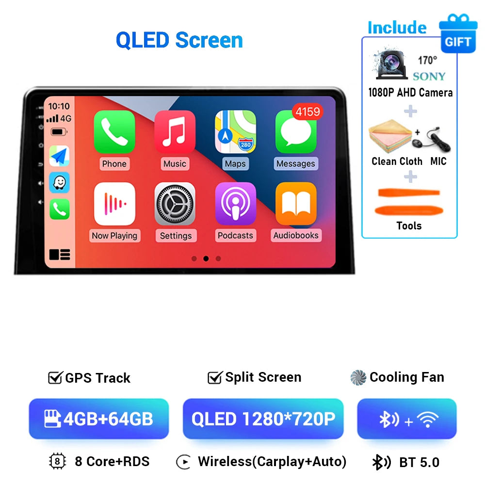 Android 14 Carplay Car Radio Stereo Multimedia Video Player For Citroen Berlingo 2019 Peugeot Partner Rifter 2020 For Opel Combo