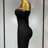 Women Sexy Sling V-neck Black Mini Bodycon Bandage Dress Luxury 2025 Celebrity Evening Club Celebrity Elegant Party Gowns