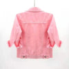 2024 New Women Spring Autumn Denim Jacket Tops Pink Color Solid Short Multicolor Feminino Three Quarter Sleeve Jean Jacket