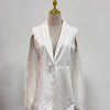 TWOTWINSTYLE Solid Chic Elegant Blazers For Women Shawl Collar Cloak Sleeve Tunic Slimming Temperament Coats Female Fashion New