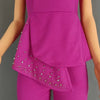High Waist Strapless Jumpsuit Rivet Collar Lady Evening and Party Tube Top Jumpsuit for Women Elegant Sexy Birthday Jumpsuit