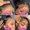 13x6 HD Lace Frontal Only Deep Wave 13x4 Full Frontal Invisible HD Lace Closure Only Virgin Hair For Woman Melt Skin Pre Plucked