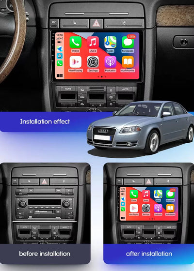 Android 14 For Audi A4 II 2 B6 III 3 B7 2000 - 2009 S4 2002 - 2008 RS4 2005 - 2009 Car Radio Multimedia Video Player Navigation