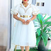 Robe Africaine Femme African Dashiki Clothing Party Evening Dresses Ruffle Sleeve Maxi Dress Dubai Turkey Kaftan Abayas Outfits