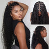 QVR Afro Kinky Bulk Human Hair Extensions 10"-22" 50Gram/pc Bigger Afro Kinky Bulk For Braiding DreadLock Natural Color