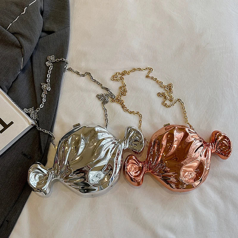 Acrylic Evening Clutch Bag For Women Luxury Shoulder Bag Handbag And Crossbody Bags Party Prom Wedding Shiny Candy Design Purse