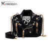 Luxury Designer PU Leather Rivet Zipper Mini Jacket Bag Fashion Crossbody Lady Bags Personality Purses & Handbags for Women